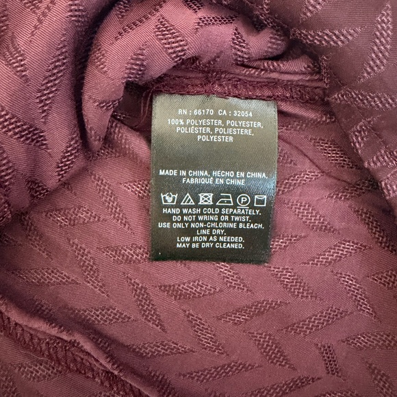 Anthropologie Deep Purple/ Maroon Ruffle Blouse - Picture 5 of 7